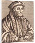 Illustration of Scholar Erasmus Desiderius with Book in Hand by Anonymous