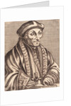 Illustration of Scholar Erasmus Desiderius with Book in Hand by Anonymous