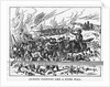 Stonewall Jackson in Battle Scene "Standing Like A Stone Wall" by Anonymous