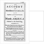 Front Page/La Salle'S Expedition Book by Anonymous