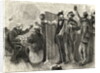 Illustration of Men Drinking in Bar by Anonymous