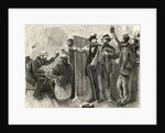 Illustration of Men Drinking in Bar by Anonymous