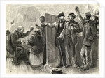 Illustration of Men Drinking in Bar by Anonymous