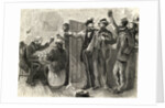 Illustration of Men Drinking in Bar by Anonymous