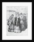 Drawing of Women Crusaders Marching in Street by Anonymous