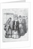 Drawing of Women Crusaders Marching in Street by Anonymous