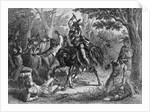 Tecumseh Fighting on Horseback for the British by Anonymous