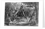 Tecumseh Fighting on Horseback for the British by Anonymous
