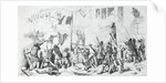 Illustration of Soldiers and Rebels Fighting in Street by Anonymous