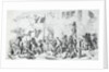 Illustration of Soldiers and Rebels Fighting in Street by Anonymous