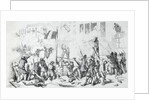 Illustration of Soldiers and Rebels Fighting in Street by Anonymous