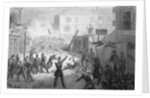 Drawing of French Revolution in City by Anonymous