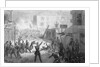 Drawing of French Revolution in City by Anonymous