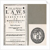 The General Laws and Liberties of the Massachusetts Colony by Anonymous