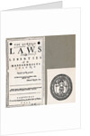 The General Laws and Liberties of the Massachusetts Colony by Anonymous