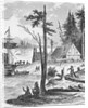 Homes Along River in Early New York by Anonymous