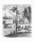 Homes Along River in Early New York by Anonymous