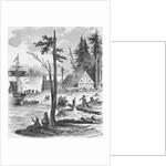 Homes Along River in Early New York by Anonymous