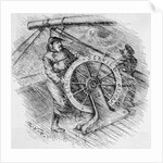 Cartoon of President Grover Cleveland on Ship by Anonymous