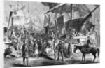 Illustration of a Preacher at the New York Docks by Anonymous