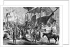 Illustration of a Preacher at the New York Docks by Anonymous