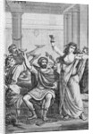 Engraving of Hannibal and His Men Celebrating in Capua by Anonymous