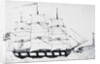Drawing of Herman Melville's Acushnet by Anonymous