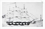 Drawing of Herman Melville's Acushnet by Anonymous