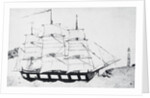Drawing of Herman Melville's Acushnet by Anonymous