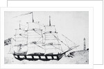 Drawing of Herman Melville's Acushnet by Anonymous