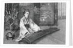 Engraving of Koto Player by Anonymous