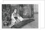 Engraving of Koto Player by Anonymous