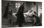 Men Visiting Sick Woman by Anonymous