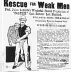 Advertisement for Product Which Helps Weak Men by Anonymous