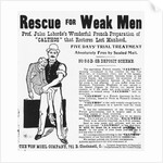 Advertisement for Product Which Helps Weak Men by Anonymous