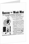 Advertisement for Product Which Helps Weak Men by Anonymous