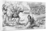 Illustration of Native Americans Fighting with Samuel de Champlain Party by Anonymous