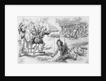 Illustration of Native Americans Fighting with Samuel de Champlain Party by Anonymous