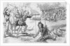 Illustration of Native Americans Fighting with Samuel de Champlain Party by Anonymous