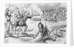 Illustration of Native Americans Fighting with Samuel de Champlain Party by Anonymous