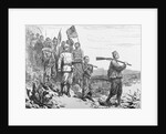 Illustration of Sir Henry Morton Stanley and His Party Crossing Terrain by Anonymous