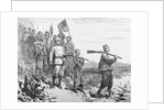 Illustration of Sir Henry Morton Stanley and His Party Crossing Terrain by Anonymous