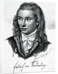 Illustrated Portrait of Poet Friedrich Leopold Von Hardenberg by Anonymous