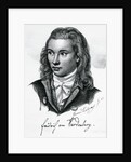 Illustrated Portrait of Poet Friedrich Leopold Von Hardenberg by Anonymous