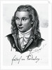 Illustrated Portrait of Poet Friedrich Leopold Von Hardenberg by Anonymous
