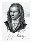Illustrated Portrait of Poet Friedrich Leopold Von Hardenberg by Anonymous