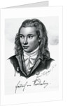 Illustrated Portrait of Poet Friedrich Leopold Von Hardenberg by Anonymous