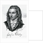Illustrated Portrait of Poet Friedrich Leopold Von Hardenberg by Anonymous