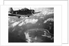 Fighter Plane Hovering Over Paific by Anonymous