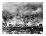 Allied Bombing on German Controled Town by Anonymous